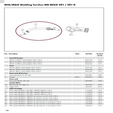 ABICOR BINZEL Swan neck PART NO. 034.0001 MB 501 d 50 deg bent