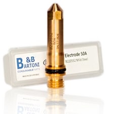 B&BARTONI,Electrode 50A,HYPERTHERM PART NO.-220552,B&BARTONI PART NO.-BP-20921