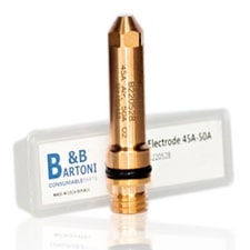 B&BARTONI,Electrode 45A Air, 50A O2,HYPERTHERM PART NO.-220528,B&BARTONI PART NO.-BP-21111